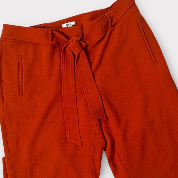 Bar III Burnt Orange Rust Tie Waist Crepe Cropped Dress Pants size 18W - Picture 2 of 7